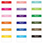 18 Colors 540 Pcs Hello My Name is Stickers, Name Tag Rainbow Sticker, 3" x 2" Name Label for Classroom & Newborn Baby & Volunteer Work