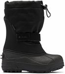 Columbia Unisex-Child Powderbug Plus Ii Snow Boot, Black/Graphite, 5 Big Kid