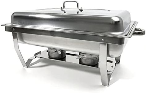 AU Food Warmer Chafing Dish Set Buffet Pan Set Best Stainless Steel Catering Buffet Party Heat Preservation kitchenware, Bain Marie Bow, Including Food Pans, Removable Tray & Dripless Water Pan, Easy to Clean