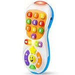 JOYIN Baby Toys 6-12 Months - TV Remote Control Toy with 40+ Music and Learning Phrases & Volume Control, Fun Toddler Learning Gifts for 1 2 3 Year Old Girls Boys Toys, Easter Basket Stuffers