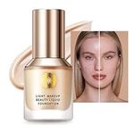 TBeautfave Matte Foundation Full Coverage, Waterproof Concealer Oil Control 24HR Foundation Liquid - Soft Smooth Long Lasting Invisible Pore No Makeup Concealer Liquid Foundation-01