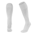 ShopMCR Unisex Football, Rugby, Hockey Sports Knee High Long Socks, Kids, Adults, juniors Knee High Football Socks Outdoor game Soccer Socks (6-11, White)