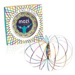 Mozi Geometric Magic Flow Ring - Easy to Use - 3D Arm Spinner Bracelet Toy for Kids and Adults (Iridescent)