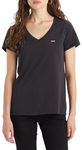 Levi's Women's Perfect V-Neck T-Shirt, Caviar, L