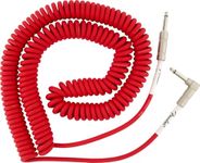 Fender Instrument Cable Original Series Coiled Straight-Angle 30Ft Fiesta Red 990823005