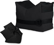 Feyachi Outdoor Shooting Rest Bags Target Sports Shooting Bench Rest Front & Rear Support SandBag Stand Holders for Gun Rifle Shooting Hunting Photography - Unfilled£¨1,Black