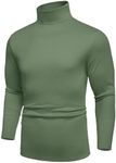 COOFANDY Men's Turtle Neck Shirts High Neck Mock Neck T Shirts Long Sleeve Slim Fit Sweater Casual Thermal Pullover