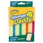 Scrub Daddy SPDDY4 Scratch Free Dual-Sided 4 Scrubbing Sponges, Assorted SPMVP