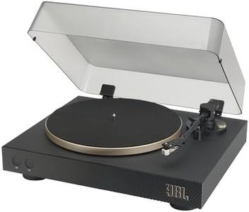 JBL Spinner BT, Tocadiscos Bluetooth con AptX-HD, Cabezal extraíble, Plato de Aluminio y transmisión por Correa, Cartucho magnético móvil preinstalado, en Negro y Dorado