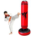 Punch Bag for Kid, Free Standing Boxing Bag for Kids, Kids Pedestal Bags, Taekwondo, De-Stress Boxing Bag for Adult, 160 cm Tall.