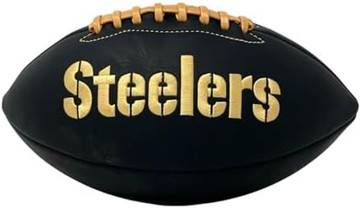 Rawlings Official NFL Black Matte Series Pittsburgh Steelers Football, Full Size, Team Colors