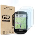 (Pack of 4) Tempered Glass Screen Protector for Garmin Edge 830/530, AKWOX 0.3mm 9H Hard Scratch-Resistant Protector for Garmin Edge 830/530