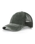 Zylioo XXL Oversize Washed Trucker Cap,Army Green Adjustable Dyed Mesh Trucker Hats,Cooling Running Hat for Big Heads