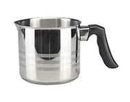 Mastercook Stainless Steel Induction Milk Pot 1.2L - 12cm / 1.8L - 14cm Stainless Steel Milk Pan With Pouring Lip (1.8 Litre - 14cm)