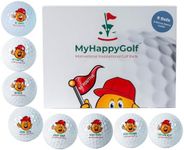 My Happy Golf Golf Set - 8 Balls, Accessories | Motivational Verbs on Balls | Great Gift for Golfers- 3-in-1 Brush, Divot Tool, Hat Clip, Towel, Tee Box