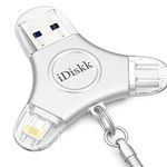 iDiskk 512GB App-le MFI Certified Photo Vault for iPhone USB Storage Flash Drive for USB-C iPad Android Samsung for iPhone 15/14/13/13 pro/12/12 pro/11 Pro/XR/X,Photo Stick for Computer MacBook
