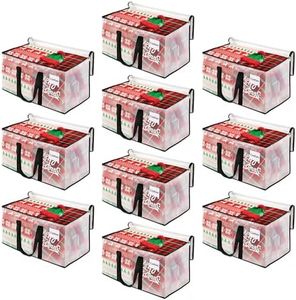 BlissTotes Moving Bags, 10-Pack Storage Bags with Zipper, Moving Bags Heavy Duty Extra Large, Moving Supplies, Clear Packing Bags, Reinforced Handles and Tag Pocket & Collapsible Moving Bags (125L)