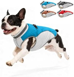Aokown Dog Winter Coat for Small Dogs, Adjustable Puppy Warm Jackets in Cold Weather, Reflective Pet Fleece Vest with External Attachment Points, ZippeBlue Cold-Weather Dog Winter Clothes, XS Blue
