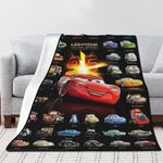 FISAPBXC Lightning Mcqueen Blankets Cartoon Kids Throw Blanket Cute Toddler Fleece Blanket Super Soft Girls Blankets Boys Kids Bedding Cozy Micro Throw Blanket for Kids 150x100cm