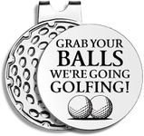 Pishovi We're Going Golfing Funny Golf Ball Markers, Magnetic Golf Ball Markers with Hat Clip, Divot Tools, Men Golf Accessories, Birthday Retirement Golf Gifts for Dad, Husband, Grandpa, Golf Lover