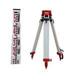 Rao Enterprises Aluminum Levelling Staff 5 meter 4 Fold and free cover with Auto Level Tripod Stand