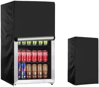 YZNKLXF Beverage refrigerator cover 20''L x 20''W x 34''H,Suitable for 3.2 cu ft Beverage fridge/Mini fridge, 600D Oxford Washable, Reusable, Front can be opened, Black