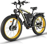 Lanshanchu Electric Bike for Adults, Dual Motor AWD 2000W 35MPH Electric Bicycles, Removable Lithium Battery 48V/22.4AH, 21-Speed with Ignition Lock Hydraulic Disc Brake