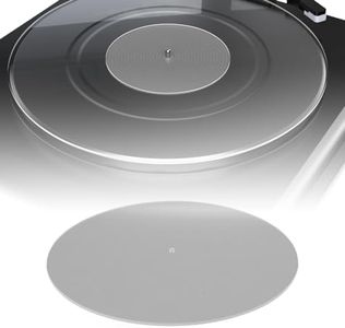 Acrylic Turntable Mat for 12 Inch Record Players, Clear Acrylic Turntable Mat with Hi-Fi Sound Upgrade, Luminous Effect, Enhanced Bass, Record Platter Slipmat Turntable Slipmat (Transparent)