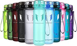 Super Sparrow Sports Water Bottle - 1000ml - Non-Toxic BPA Free & Eco-Friendly Tritan Co-Polyester Plastic - For Running, Gym, Yoga, Outdoors and Camping