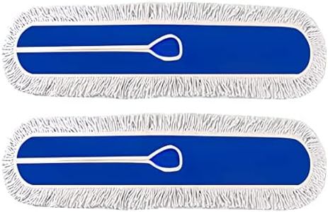Large Mop Head 24" Industrial Strength Ultimate Cotton Floor Dust Mop Refill, Commercial Cleaner Mop Head Replacement, Dust Mops for Home, Industrial Use - Fit for Standard Size Mop Frame (2)