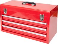 Big Red ANTBD133-XB Torin 20" Portable 3 Drawer Steel Tool Box with Metal Latch Closure, Red