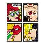 RipGrip Pop Art Prints Set of 4 By Carefree Bee | Banksy Wall Art & Pop Art Wall Decor & Painting, Dorm Room Poster | Unframed | 8 x 10 | (Pop Art)