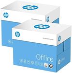 2Xboxes HP Papers 80gsm A4 White Office Copier Paper (10x500= 5000 Sheets)