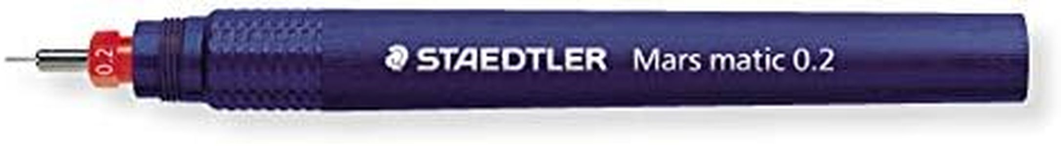 STAEDTLER Mars Matic 700 02 - Pluma técnica con puntera tubular de acero cromado duro 0,2 mm, azul