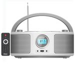 WIITHINK CD Radio Portable CD Player Boombox with Bluetooth,FM Radio,Remote Control,USB MP3 Playback,3.5mm AUX Headphone Jack and USB Input, CD-MP3/CD-R/CD-RW Compatible
