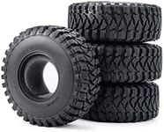 RCLIONS 4pcs 2.2inch 125mm RC Crawler Wheel Tyre Tires with Foam Insert for 1/10 RC Car Axial SCX10 Wraith RR10 TRX4