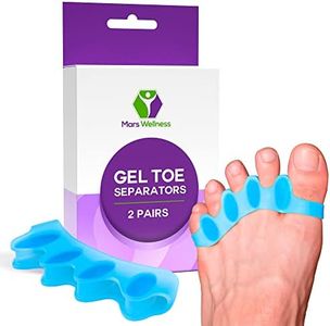 Universal Soft Gel Toe Separators - Universal Toe Spreaders Straighteners Foot Pain, Fix Overlapping Toes & Correct Bunions - Toe Spacers Wear with Shoes - 2 Pairs