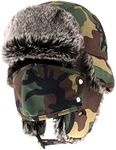 CHOK.LIDS Waterproof Winter Trappers Unisex Premium Strength Ushanka Ear Flap Chin Strap Cold Weather Outdoor (Wood Camo)