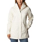 Columbia Women's Splash A Little 2 Jacket Waterproof Rain Jacket, Chalk Swell Dots Print, Size M