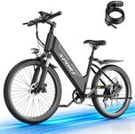 Electric Bike for Adults, 26" Tires Ebike with 1500W Peak Motor, Up to 40KM/H 105 KM Long Range, 7-Speed Electric Bicycle, 48V 12Ah Removable Battery, City E-Bike for Commuting, Mountain, Step-Thru