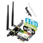 WiFi Card, Ubit AX/AC WiFi 6e Card Dual Band 5400 Mbps AX210N PCIE Bluetooth WLAN Network WiFi Card with Bluetooth 5.2 | MU-MIMO| OFDMA| Ultra-Low Latency, Support WIN 10/11