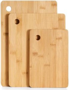 Premium Wooden Chopping Boards 3 Piece 100% Natural Organic Bamboo Chopping Board Set Extra-Thick Different Sizes for Every Occasion Ideal for Carving Meat, Cutting Vegetables, Cheeses and Bread