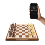 Chessnut Air Electronic Chess Board - A magnificent handcrafted wooden set with extra queens, LED, game and adaptive electronic chess apps.