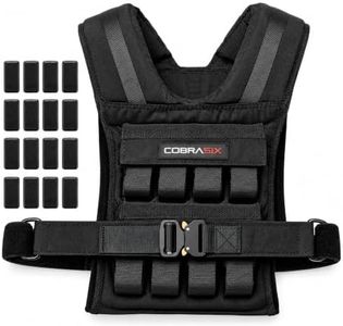 Men Weighted Vest 35lb Adjustable, Removable Iron Weights for Training | Cushioned shoulder pads, airflow panels; 16 removable iron weight blocks, adjustable metal buckle for daily workouts, running