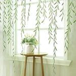 BROSHAN Green Sheer Window Curtain-