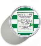 Spots & Stripes - Wax Wonder Re-Styleable Pomade, a Naturals-Packed Hair Wax for Boys with Awesome Styling Power and Virgin Coconut Oil, Water-Based, Flexible and Shine-Boosting, (100g)
