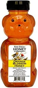 ORANGE BLOSSOM HONEY by San Diego Honey Company - 12 oz Honey Bear, Raw Floral Honey (Orange Blossom)