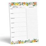 Sweetzer & Orange Fruity Weekly Meal Planner and Grocery List Magnetic Notepad. 7x10” Meal Planning Pad with Tear Off Shopping List. Plan Weekly Menu Food for Weight Loss or Dinner List for Family!