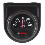 Bosch SP0F000059 2" Style Line Ammeter Gauge (Black Dial Face, Black Bezel)