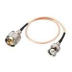 uxcell UHF () Male to BNC Male Antenna Radio Cable RG316 Coax Cable 1 Feet for Coax Mobile to Base Antenna